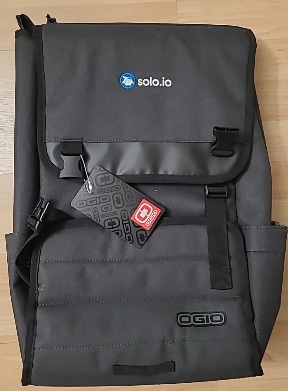 OGIO Apex Rucksack 17" Laptop Backpack Heather Grey Snowflake Embroidered Logo