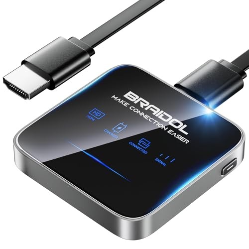 BLACK - BRAIDOL 2027 UPGRADED WIRELESS HDMI DISPLAY DONGLE ADAPTER