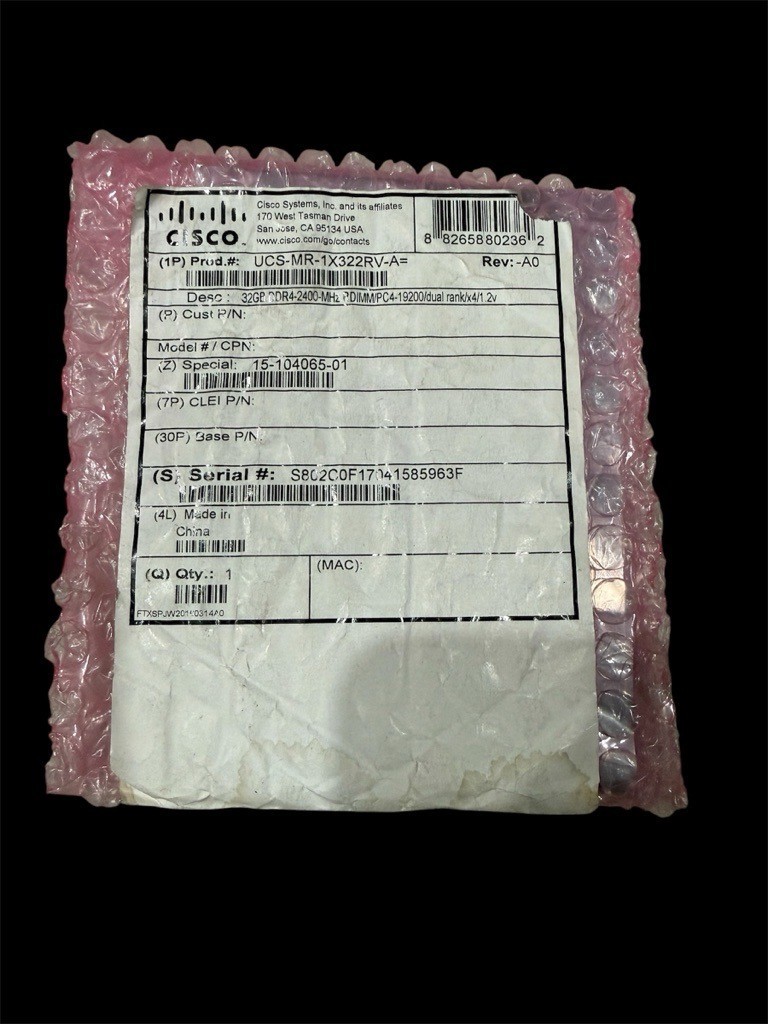 NEW GENUINE CISCO UCS-MR-1X322RV-A - 32GB DDR4-2133-MHz RDIMM/PC4-17000