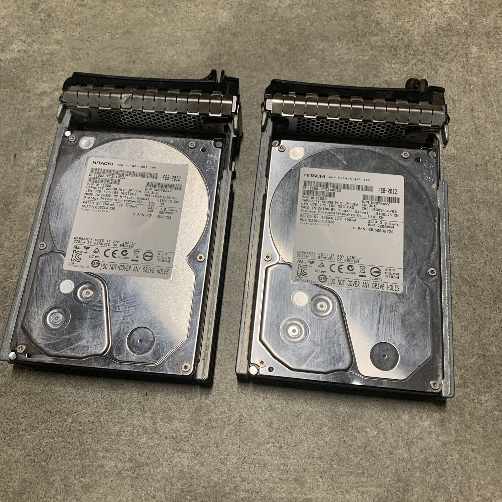 HITACHI 0F11000 500GB 7200RPM 3.5" SATA hard drive With Caddie For Dell
