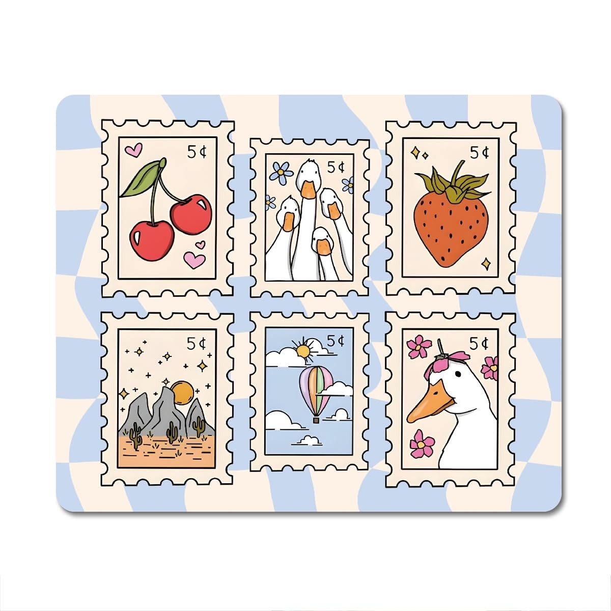 Cute Silly Goose Mouse Pad Funny Office Supplies Women Girls Gift 9.4x7.8 Inch