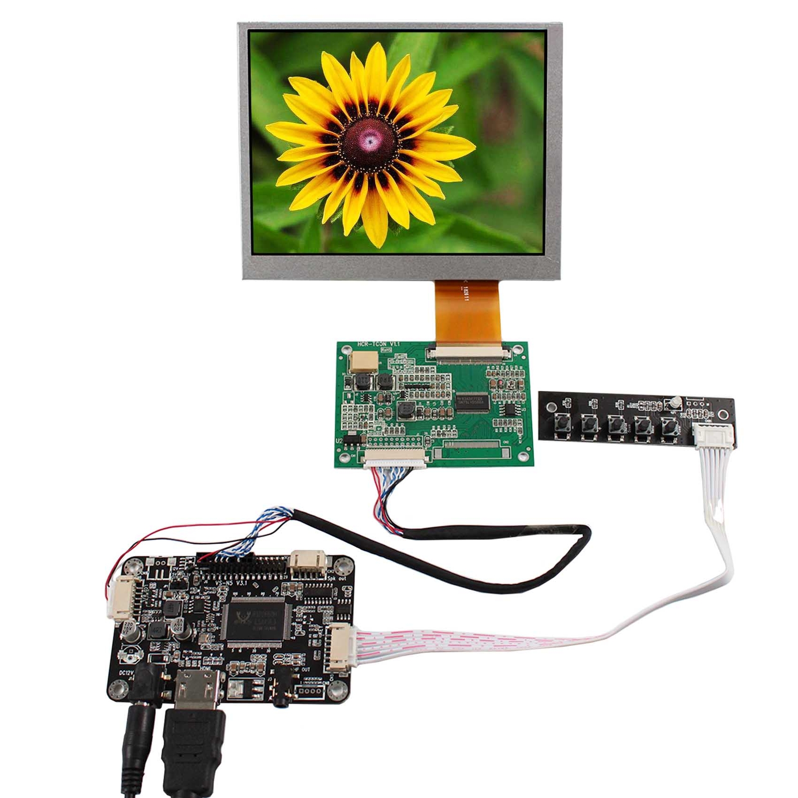 HD LCD Controller Board With 5.6inch AT056TN52 640X480 LCD Screen