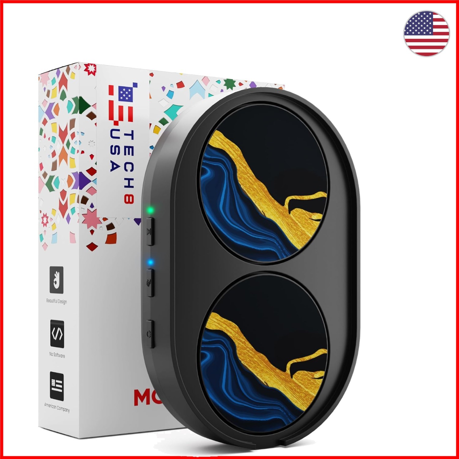Optical Dual Disc Mouse Mover - Enhance Your Productivity with Soundless Design