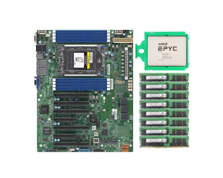 Supermicro H12SSL-i  + AMD EPYC 7542 32c/64t 128mb + 512GB SK hynix 3200mhz RAM