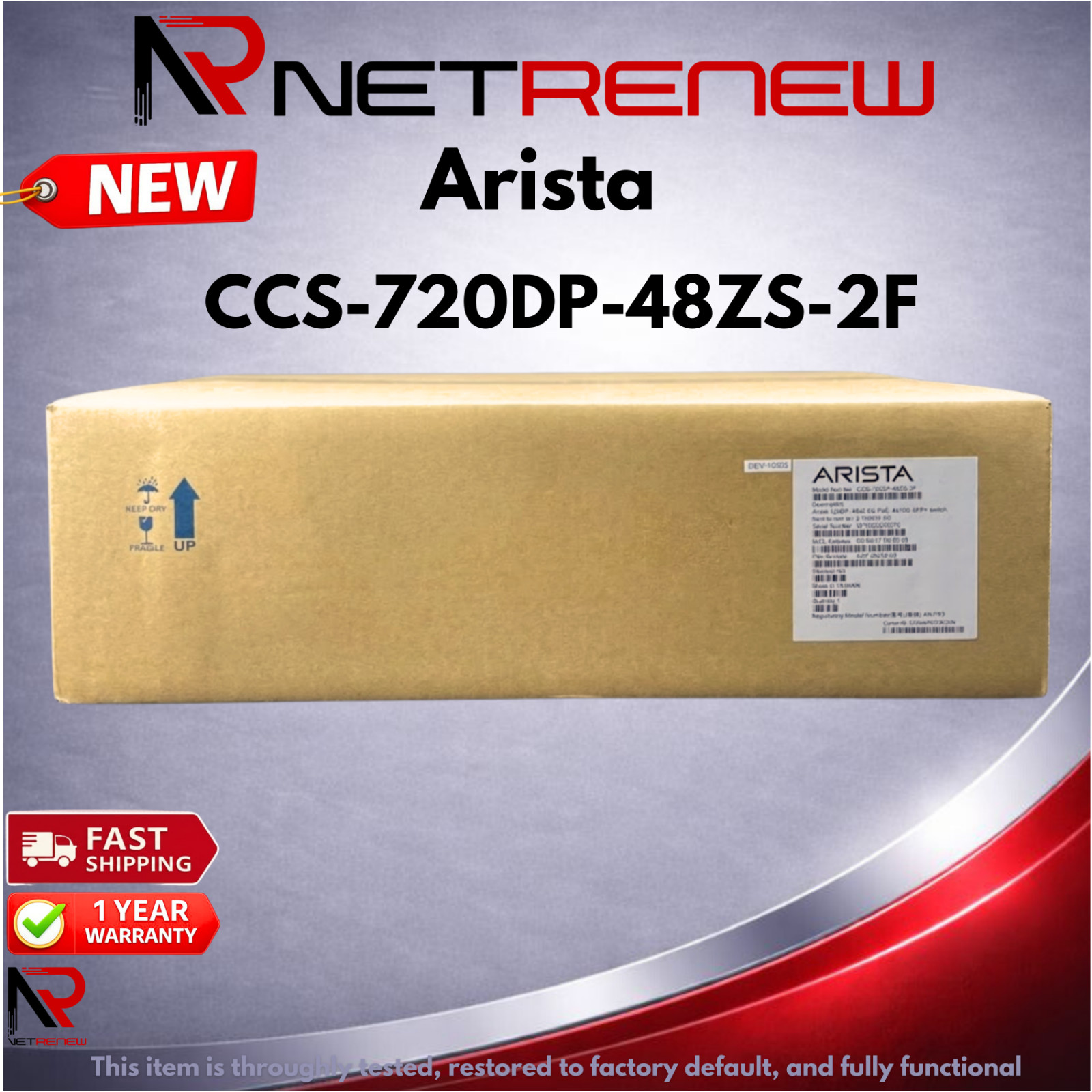 NEW Arista  CCS-720DP-48ZS-2F Switch 48x 2.5G Multi-Gig PoE 4x10G SFP+