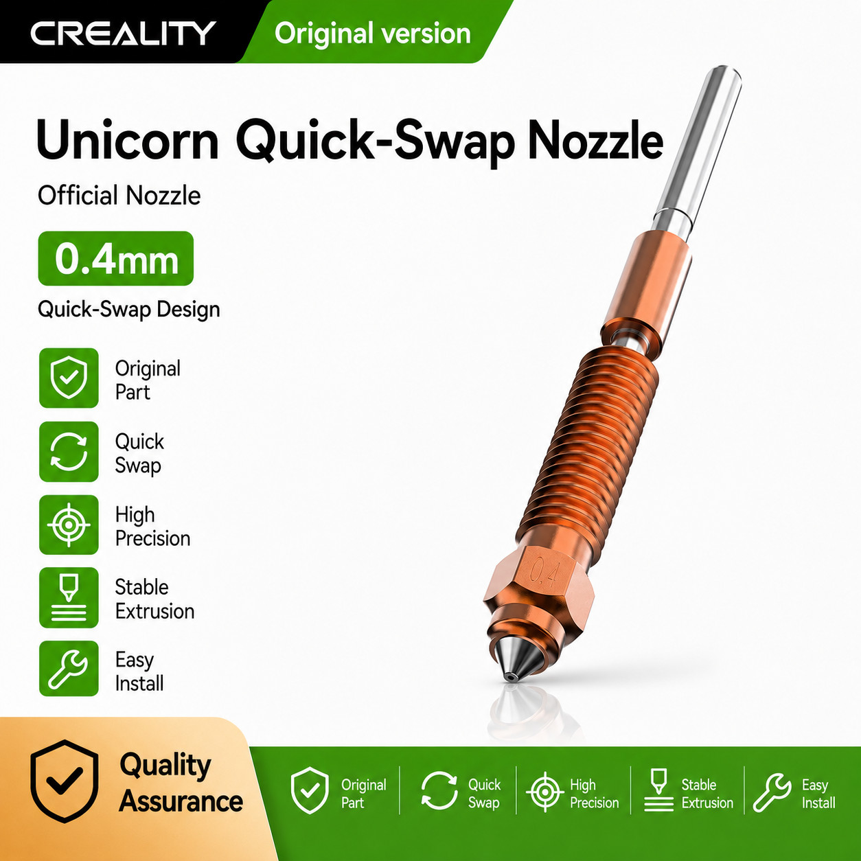 Creality Original "Unicorn" Quick-Swap Nozzle-0.4mm 