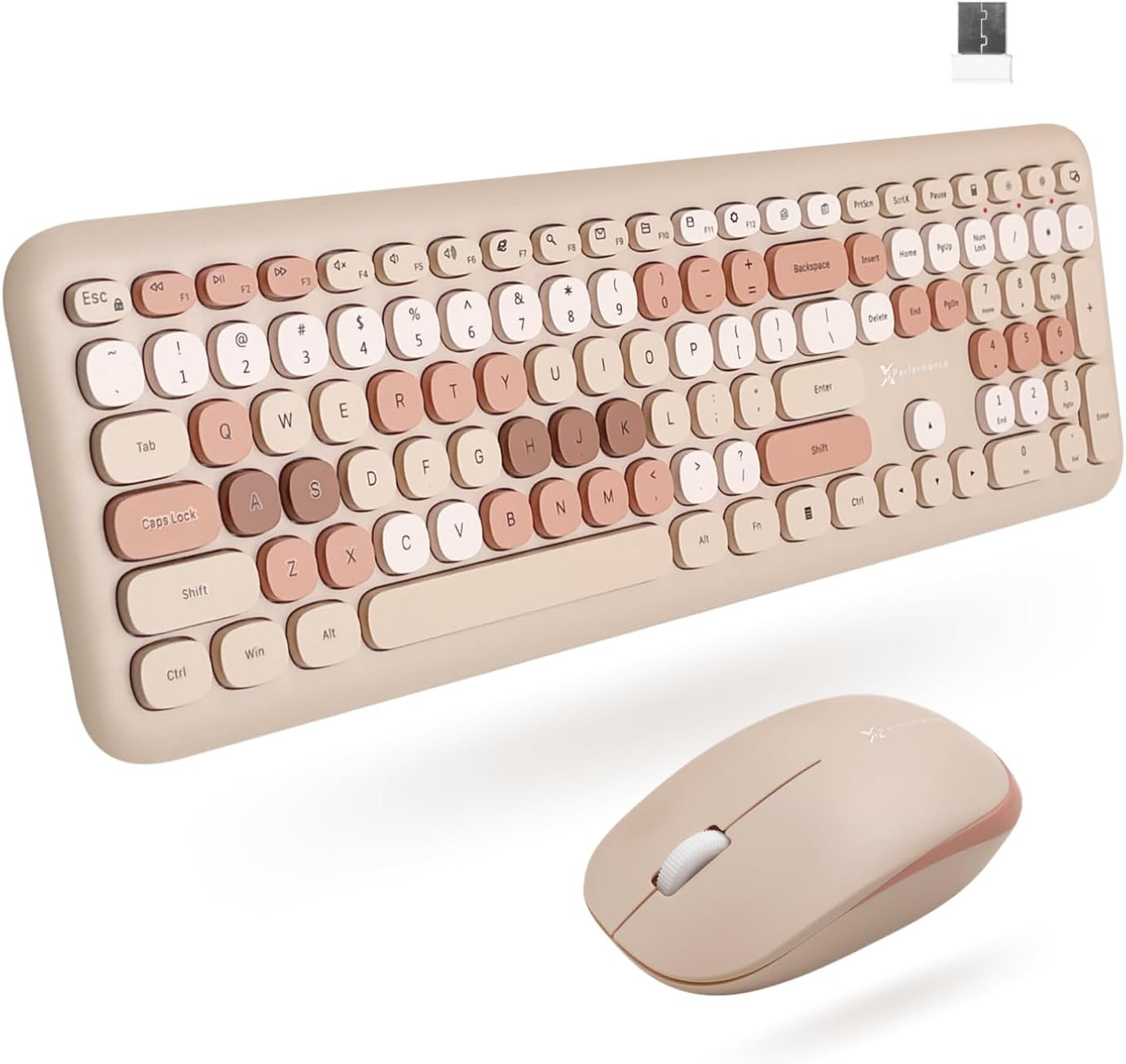X9 Colorful Keyboard and Mouse Wireless - 2.4G Aesthetic Wireless Keyboard and M