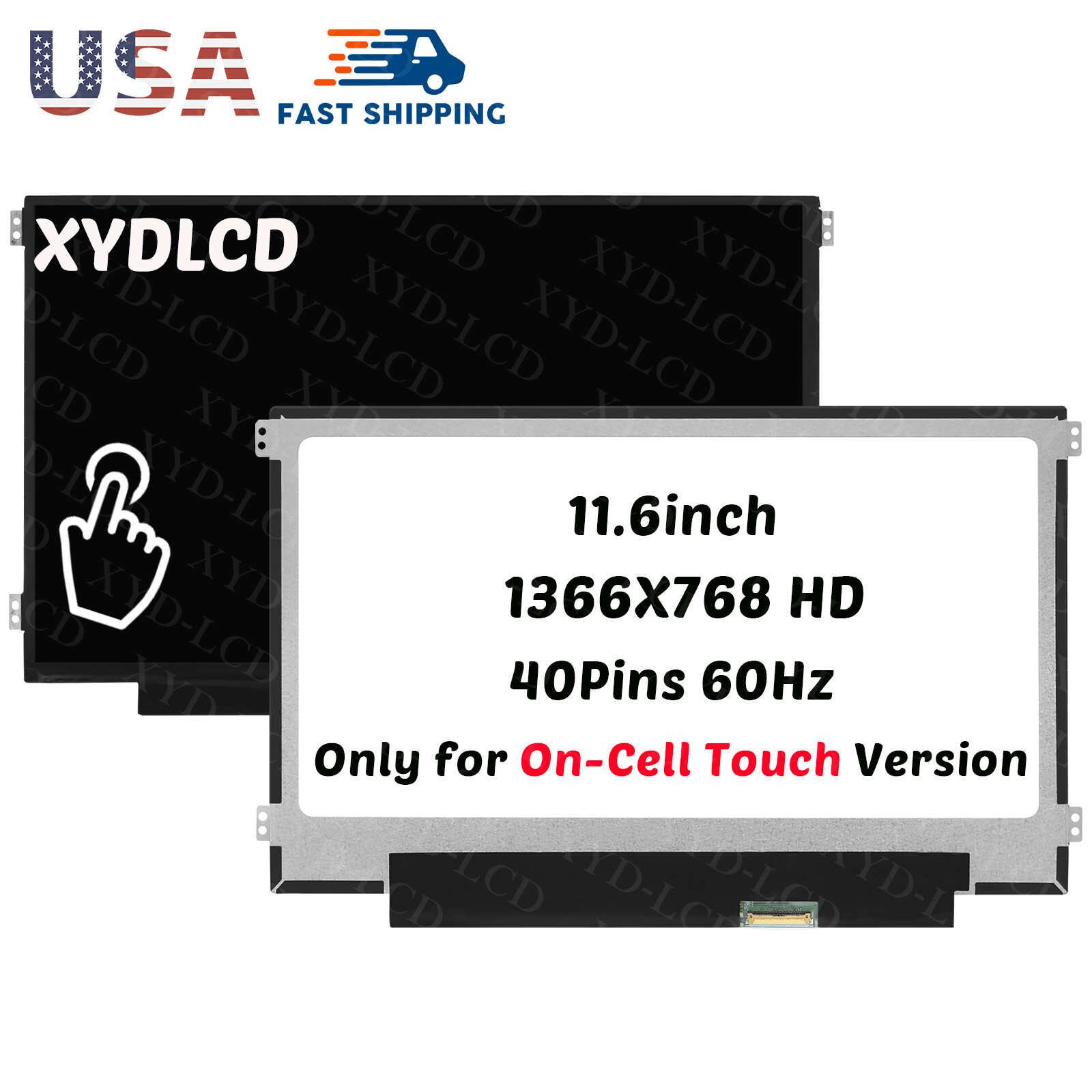 11.6inch LCD Screen Display HD 1366x768 40Pins B116XAK01.0 On-Cell Touch AUO405C