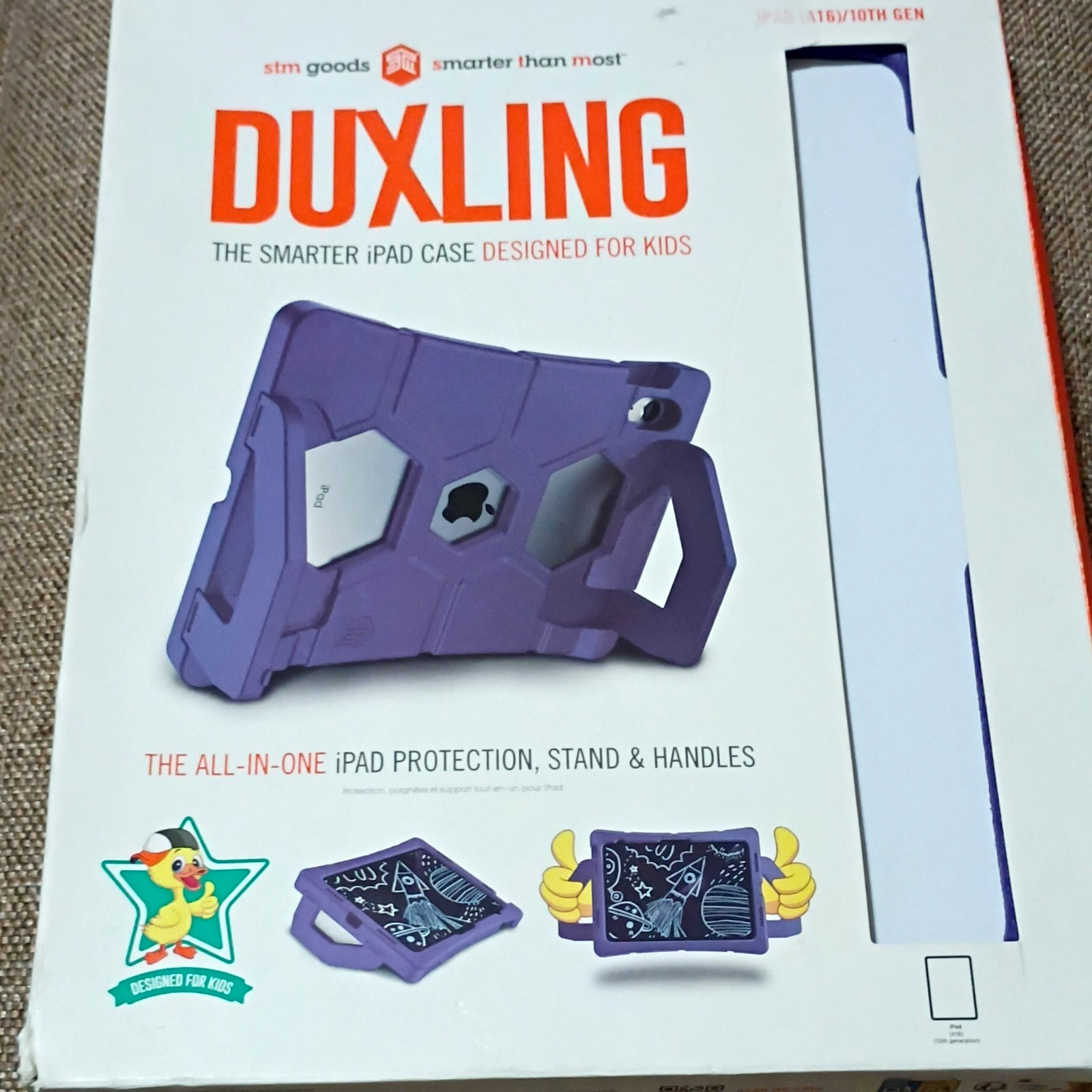 STM Duxling Impact Resistant Stand Case for iPad 10th Gen/A16 10.9 Purple