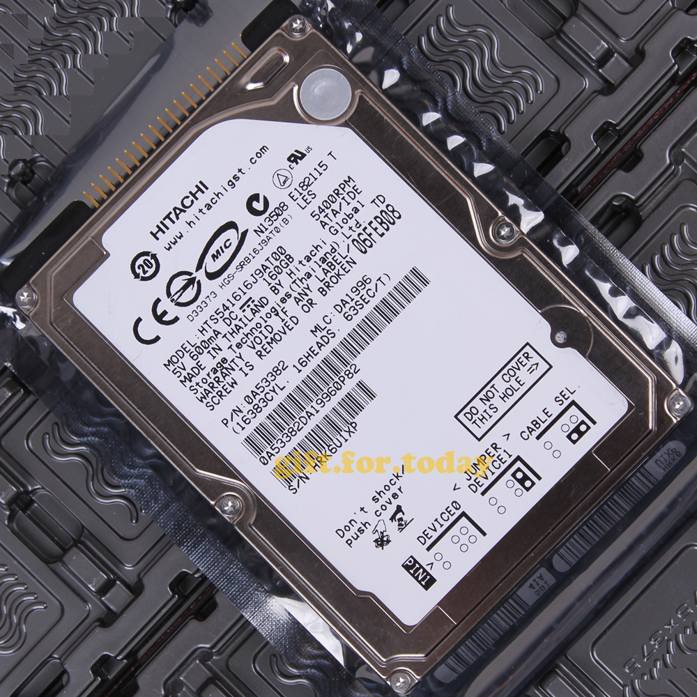 HITACHI 160 GB 5400 RPM PATA 2.5" (HTS541616J9AT00) Internal Hard Drive HDD 