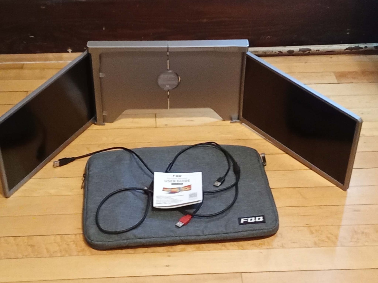  FQQ S400 14" Triple Portable Monitor Laptop Screen Extender Dual Display Setup