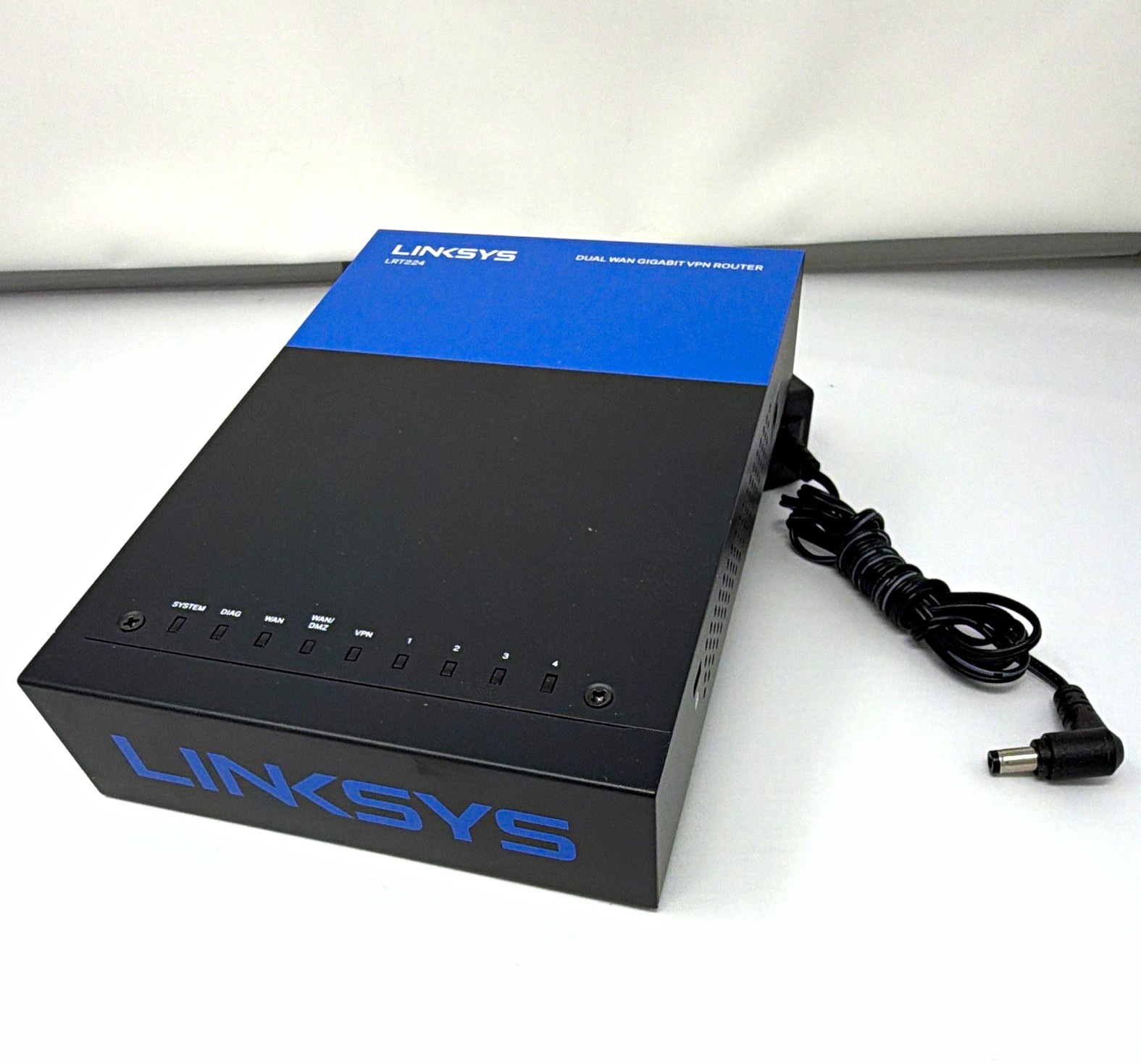Linksys LRT224 Dual WAN Gigabit VPN Router w/ Power Adapter Commercial 1 Dev