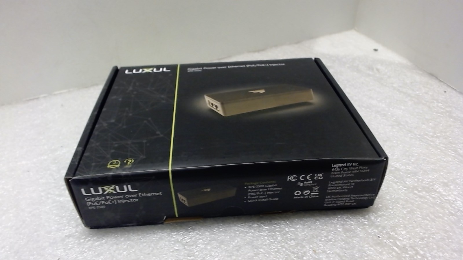 Luxul Gigabit Power Injector (PoE/PoE+)