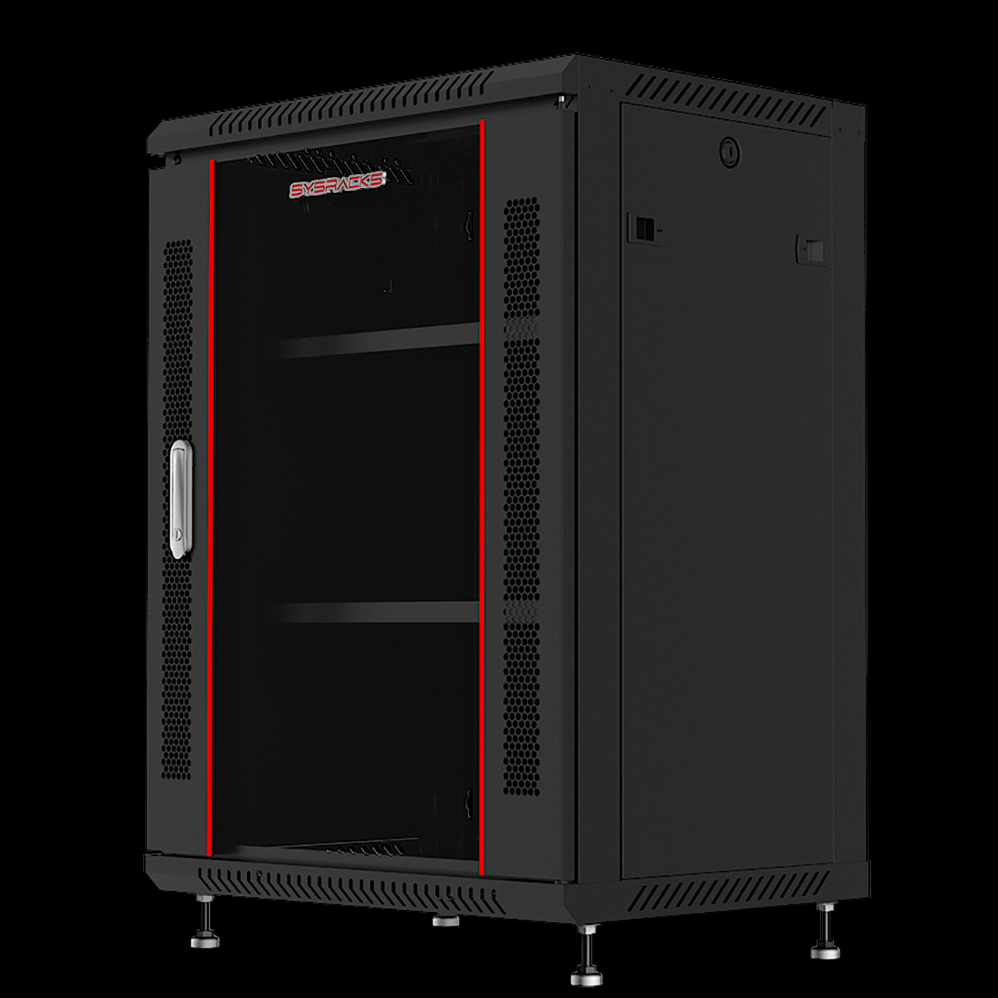 15U 24"depth HQ Wall Mount Network Server Cabinet Glass door Shelf Feet Fan PDU