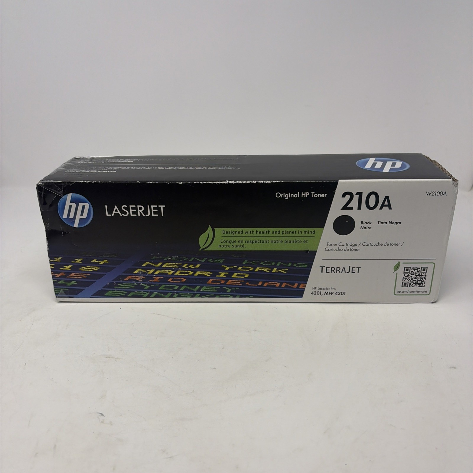 Genuine HP 210A Black W2100A Toner Cartridge Open Box