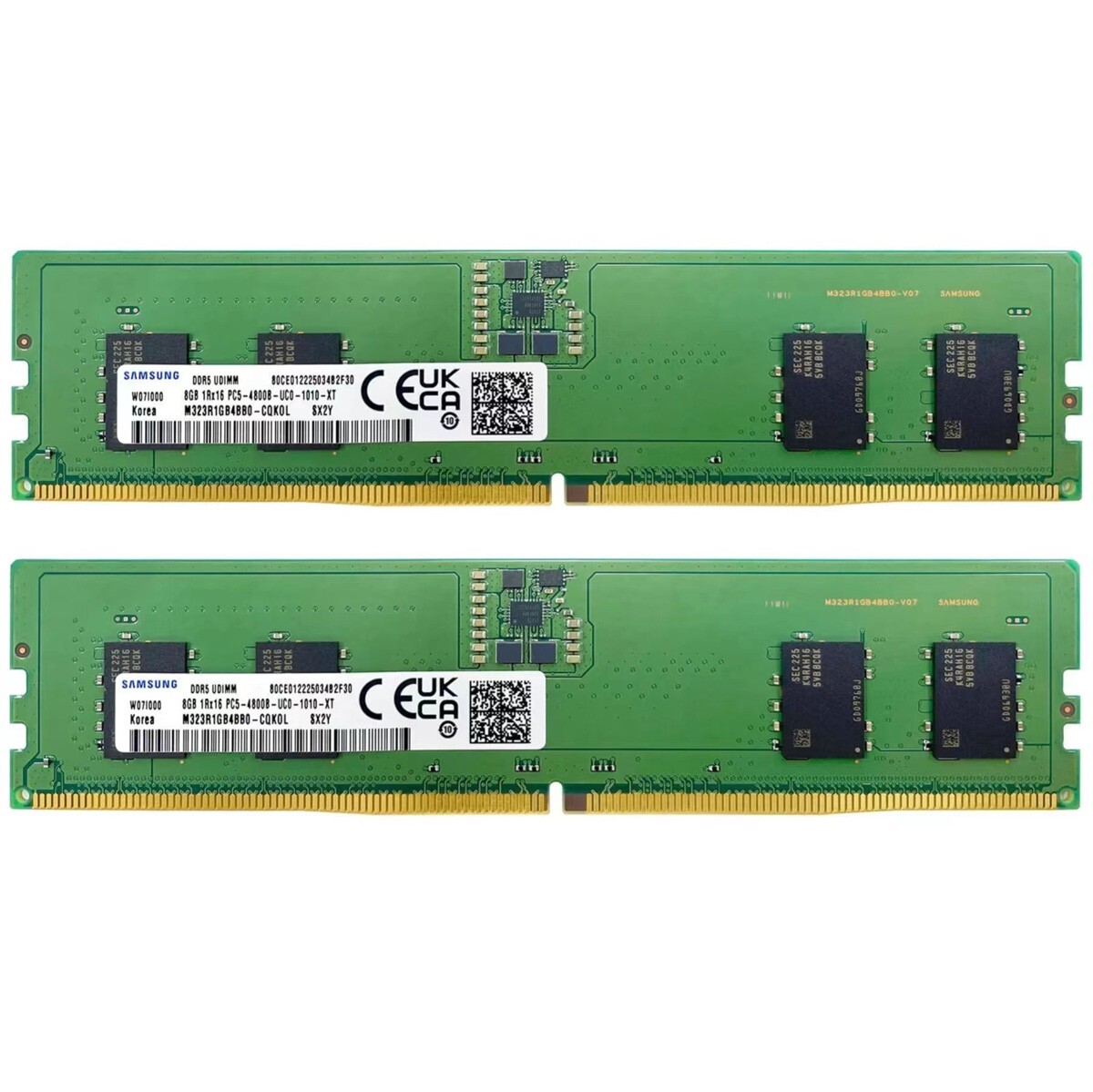 Samsung 16GB 2X8GB DDR5 DDR5 4800MHz PC5-38400 UDIMM Memory Ram M323R1GB4BB0-CQK