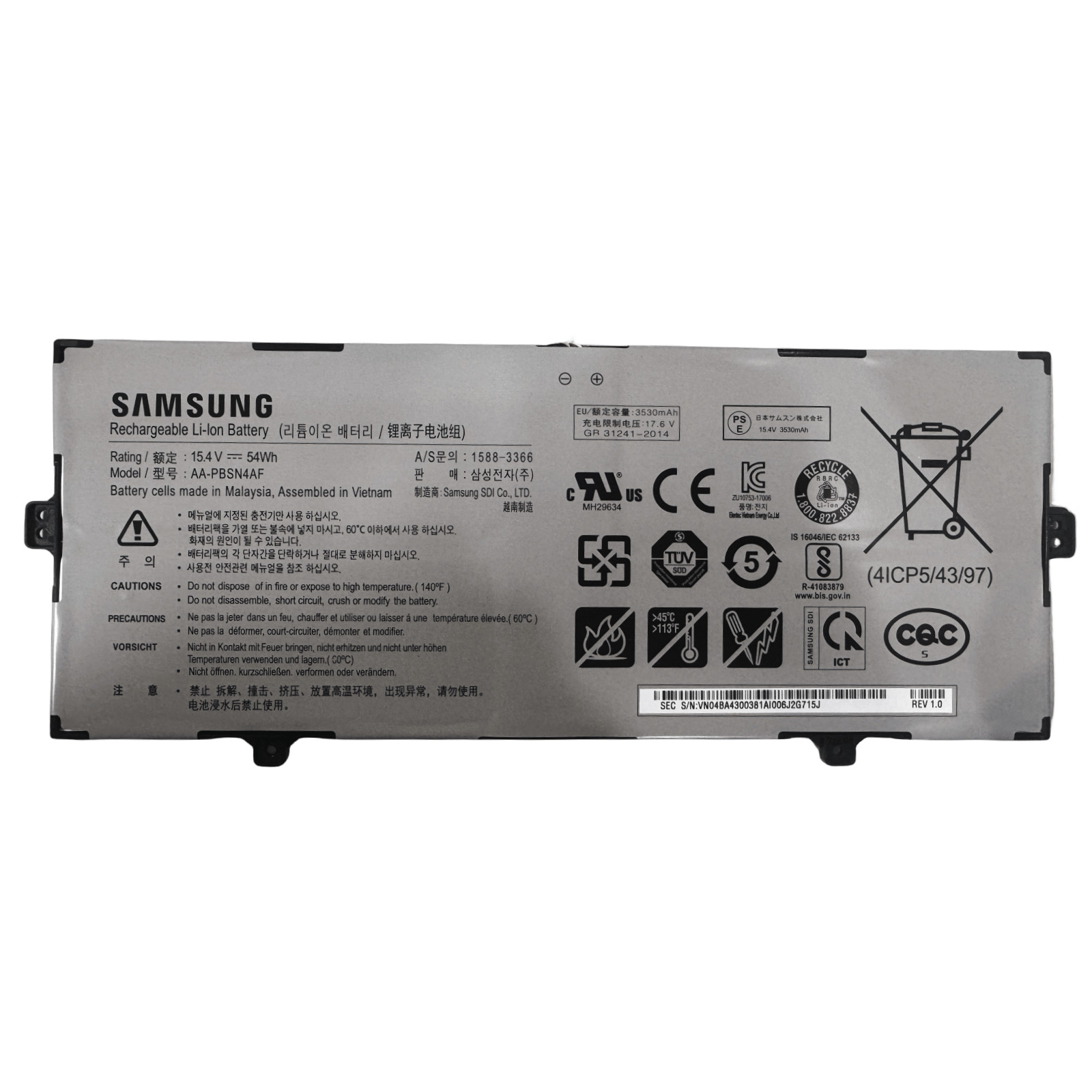 AA-PBSN4AF Genuine Battery Samsung Notebook Pen 13" NP930SBE NT930SBE NP730QCJ