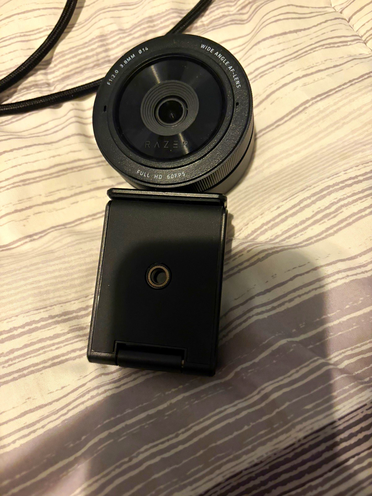 Razer Kiyo Pro 1080p HD 60fps USB 3.0 pc Webcam Black w/ Clip Mount Cable 