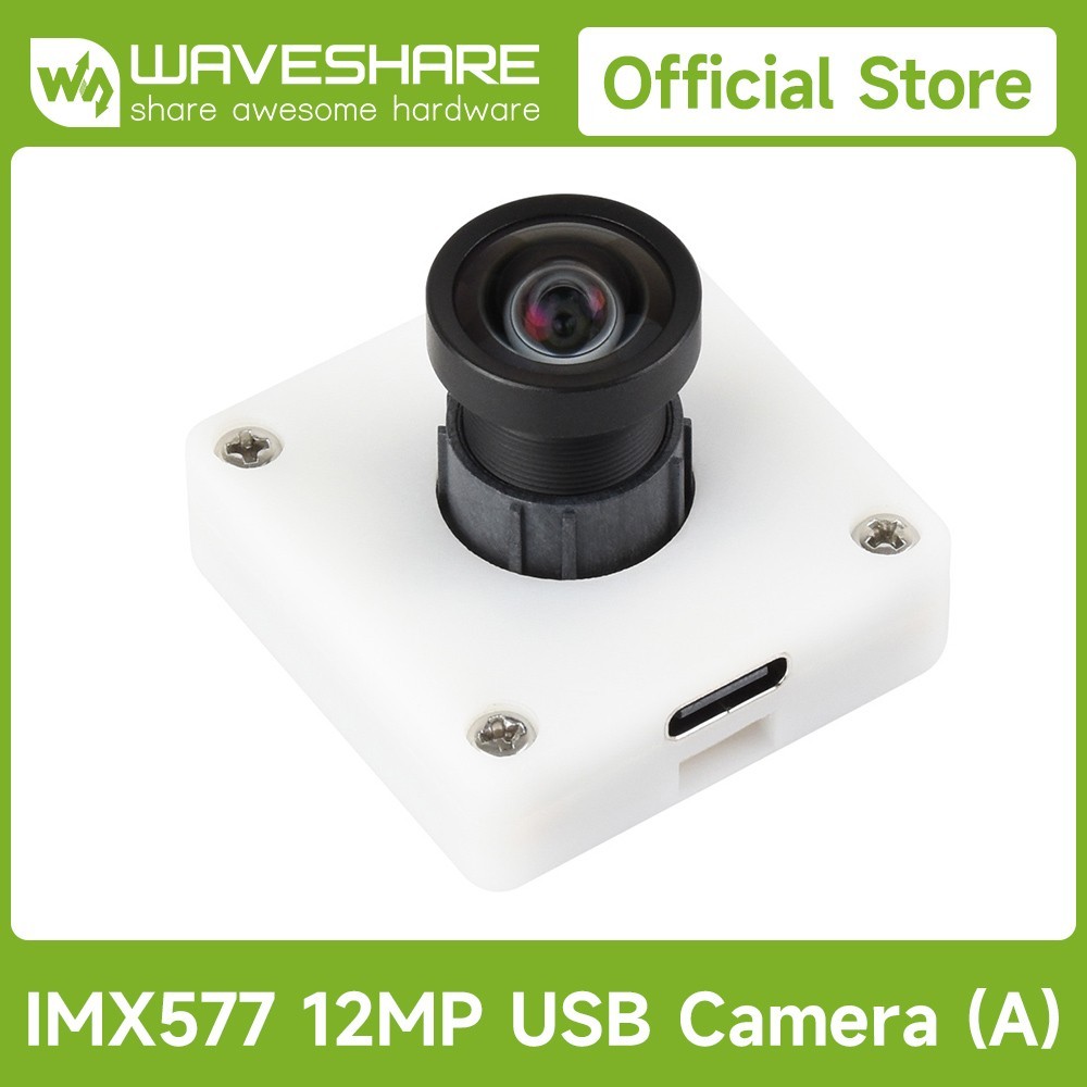 Waveshare IMX577 12MP USB Camera (A), 3840 × 3024 113° FOV, Distortion-Free