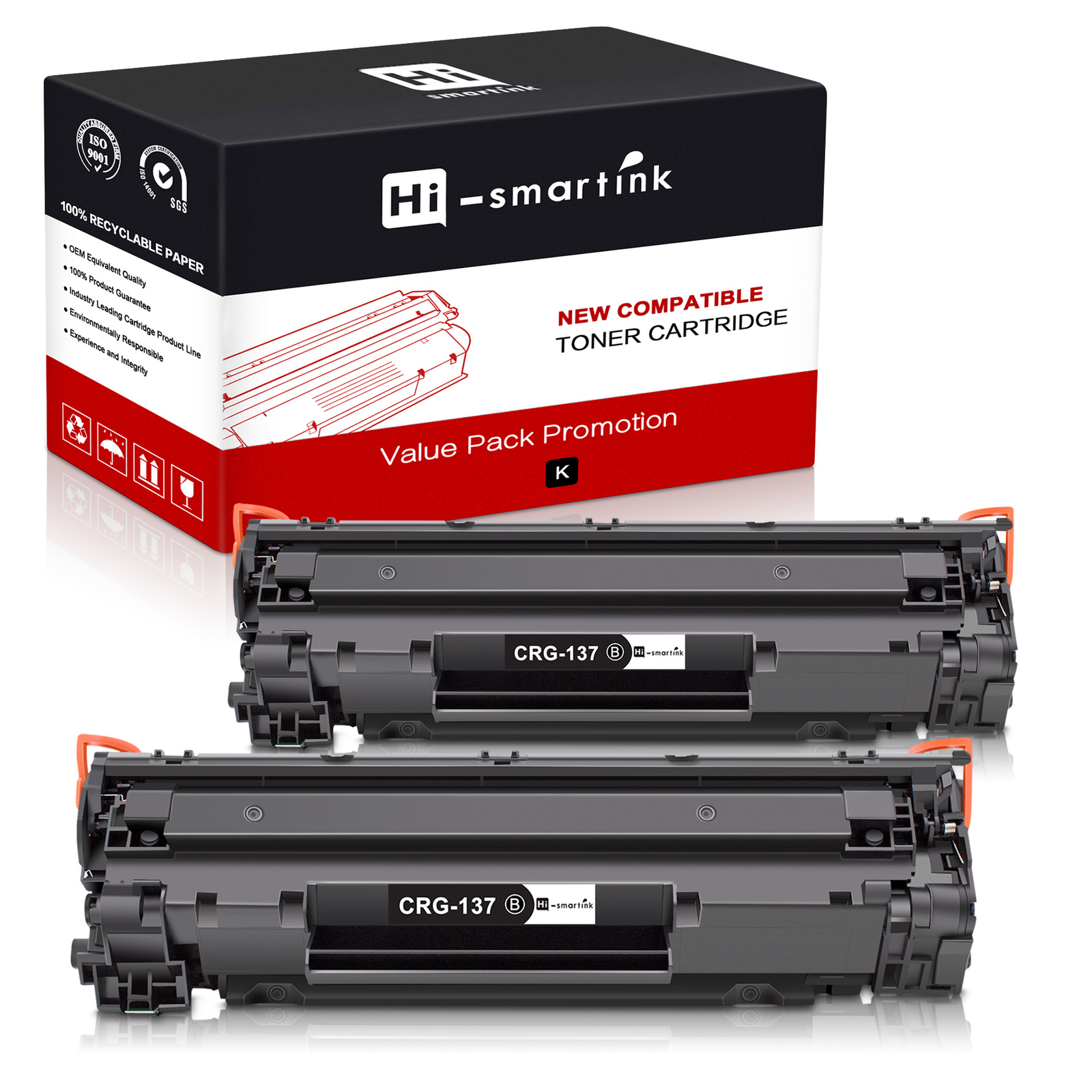 2 pk Compatible Toner Cartridges For Canon 137 MF236n 249dw LBP151dw D570 MF242w