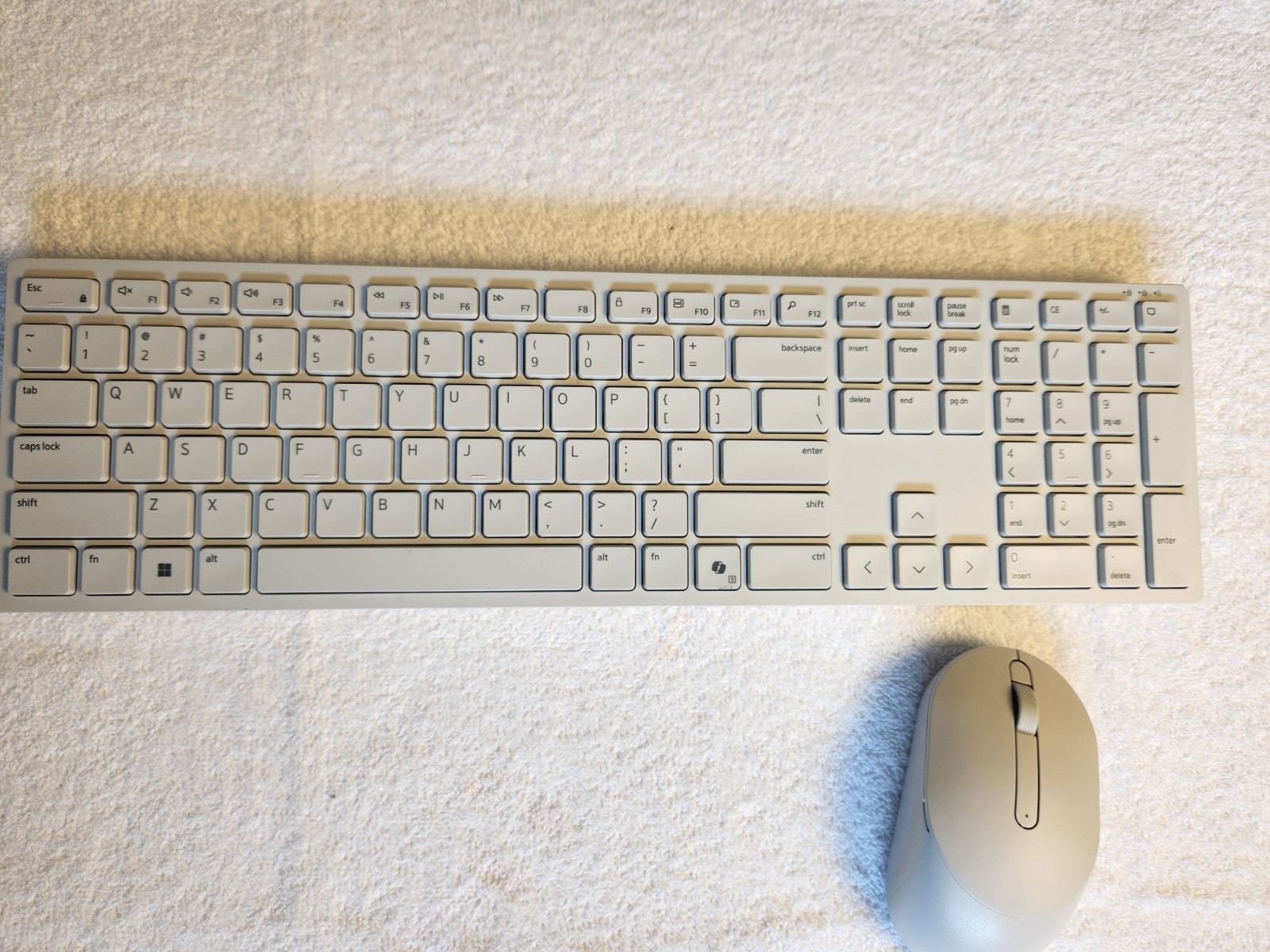 Dell Pro Wireless Combo  Keyboard KB3121WT + Mouse MS3121WT White Slim