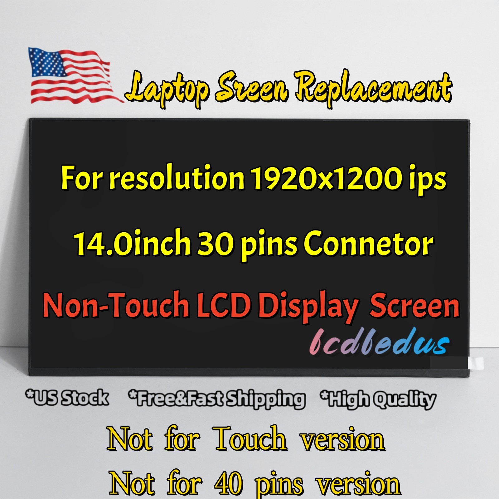 BOE NE140WUM-N62 V8.0 1920x1200 FHD+ 30pin 14'' ips LED Non-Touch New LCD Screen
