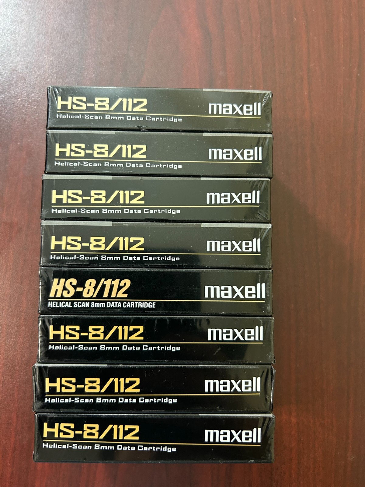 Lot Of 8 Sealed Maxell HS-8/112 Helical Scan 8mm Data Cartridge Tape Cassette