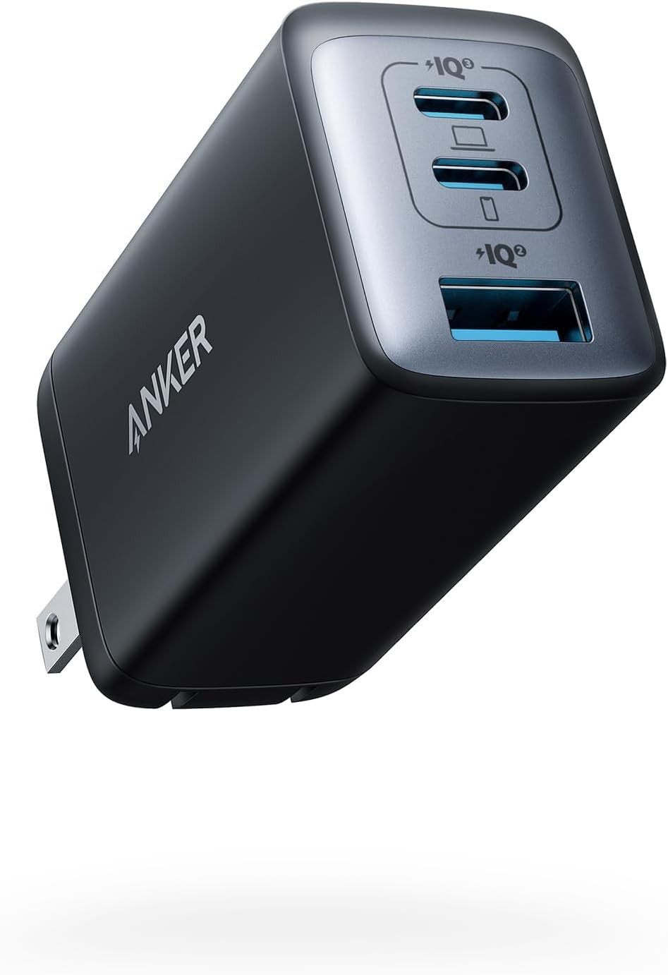 Anker Charger, 65W 3-Port Fast Compact Foldable USB C Charger Block for MacBook 