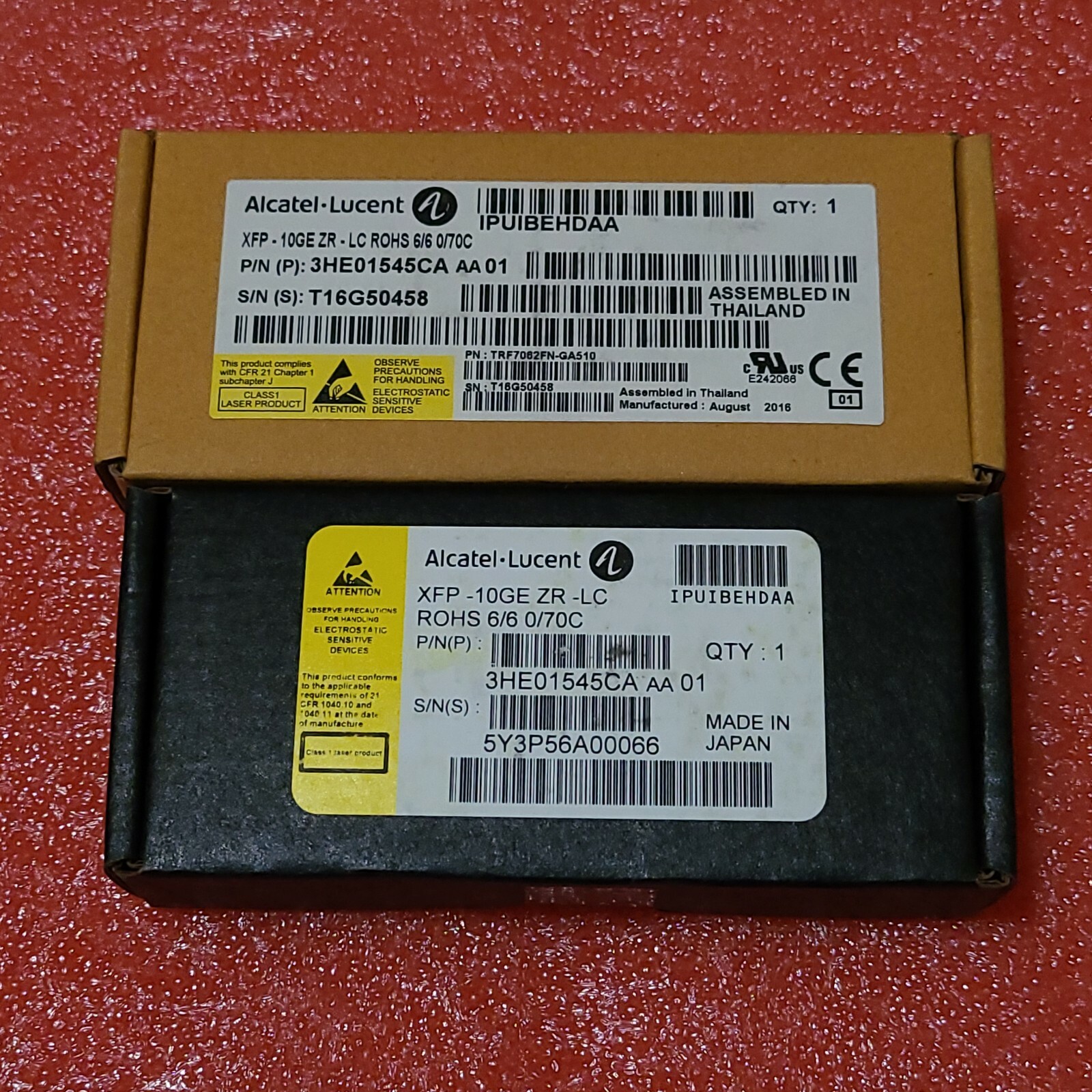 NEW Alcatel-Lucent 10GBASE-ZR XFP-10GE 80km 1550nm 3HE01545CA AA01 IPUIBEHDAA