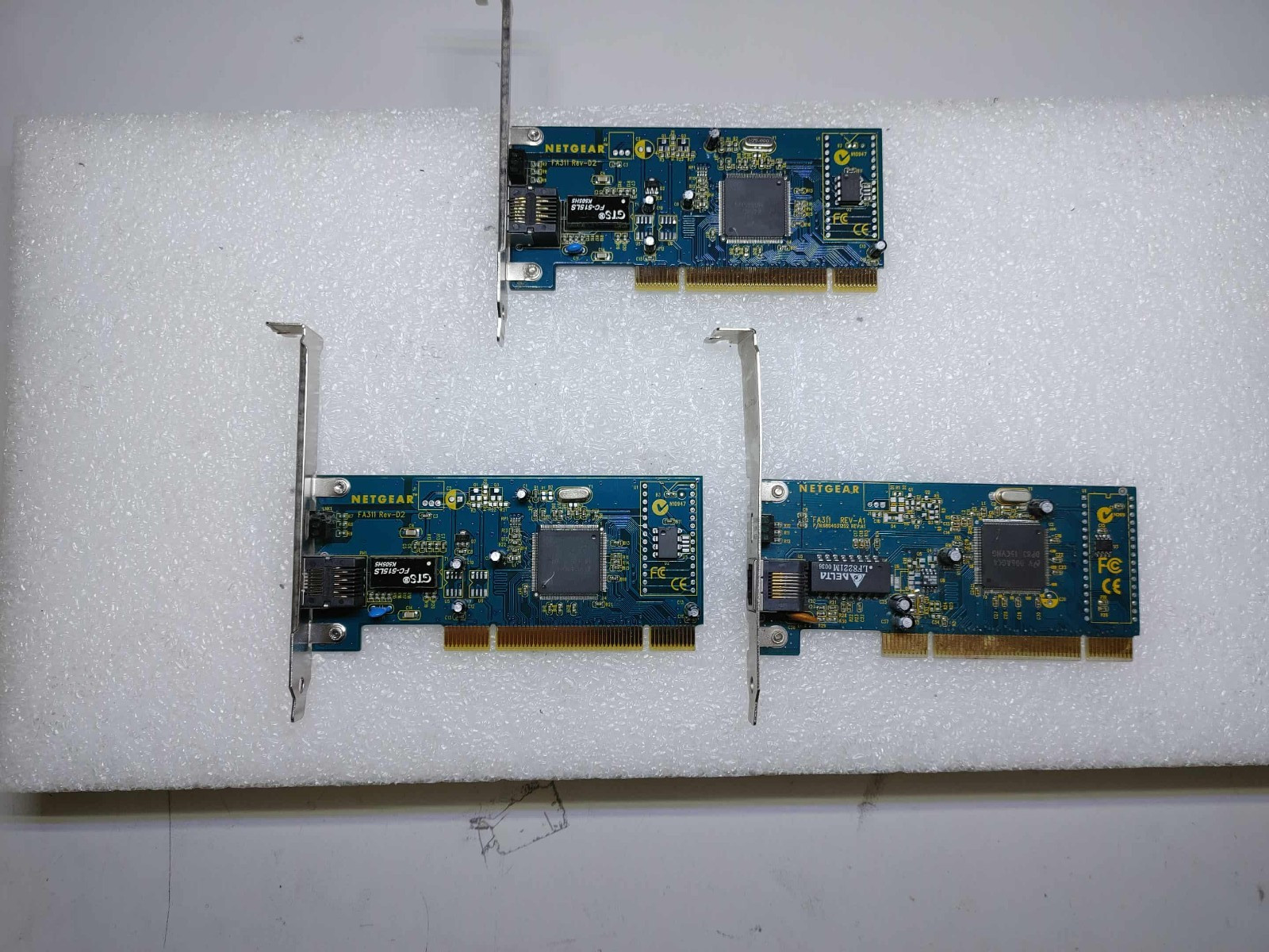 LOT of 3 NETGEAR FA311 32 BIT ADAPTER rev-D2 rev-A1
