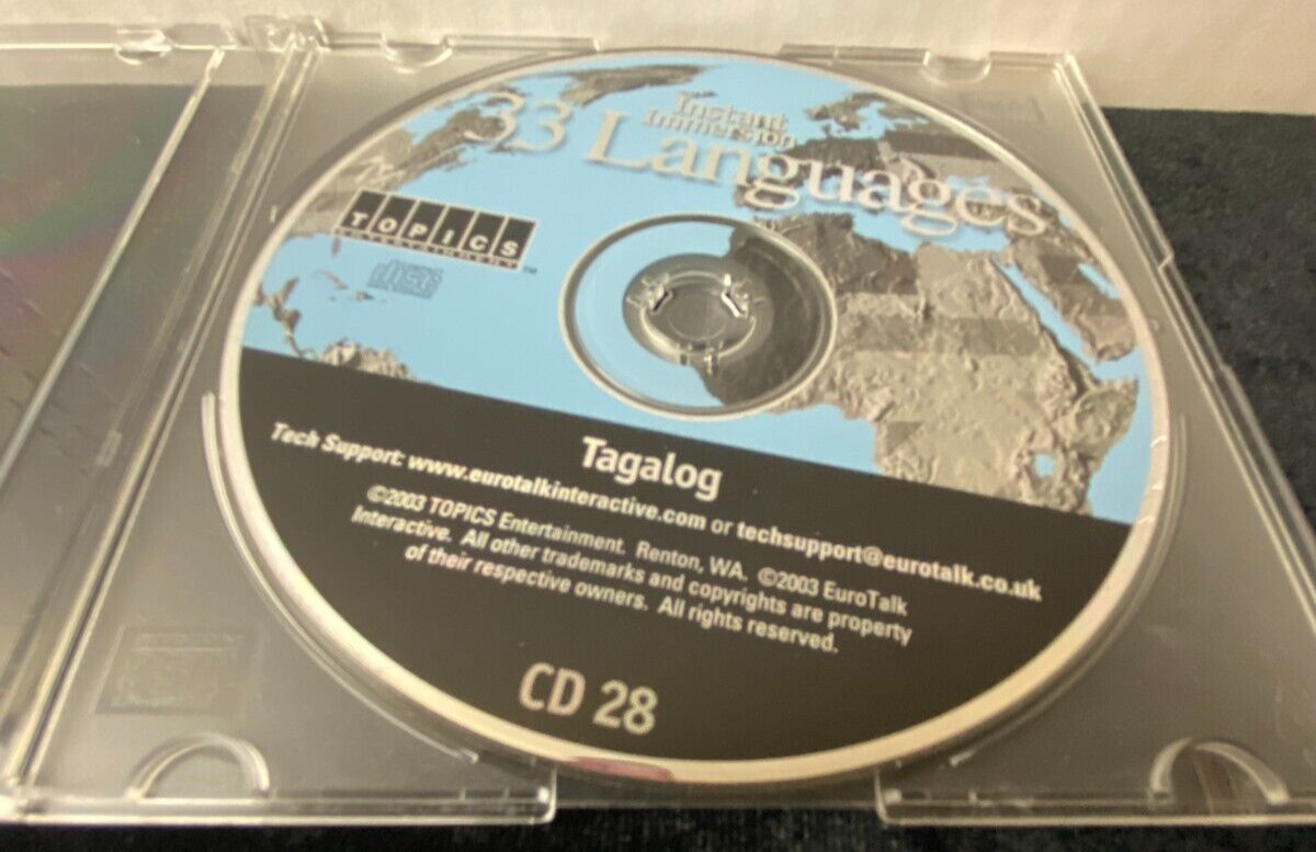 INSTANT IMMERSION 33 LANGUAGES CD ROM 28 TAGALOG