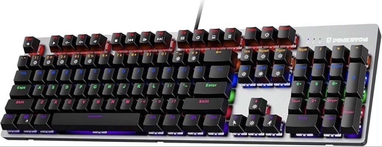 Punkston TK-104 Mechanical Gaming Keyboard RGB Rainbow LED Backlit New
