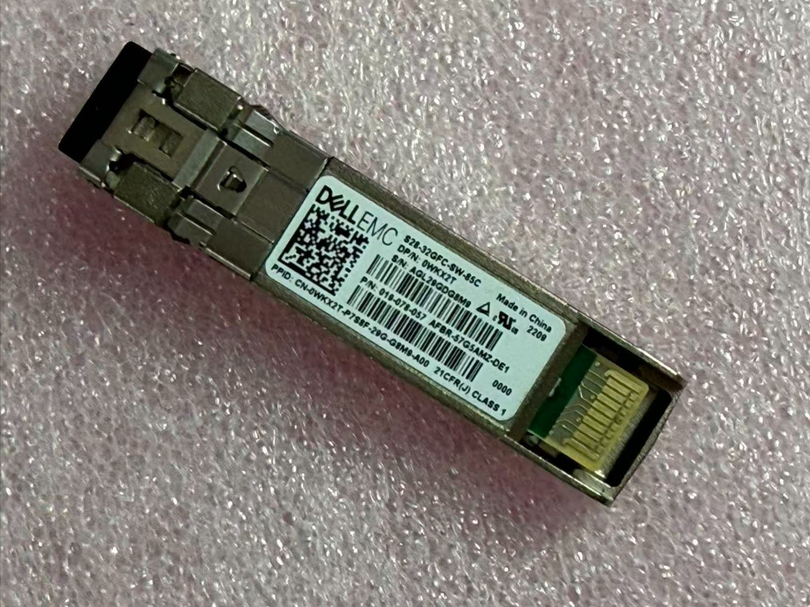 Dell EMC 0WKX2T S28-32GFC-SW-85C 32G FC SFP28 850nm Storage Transceiver