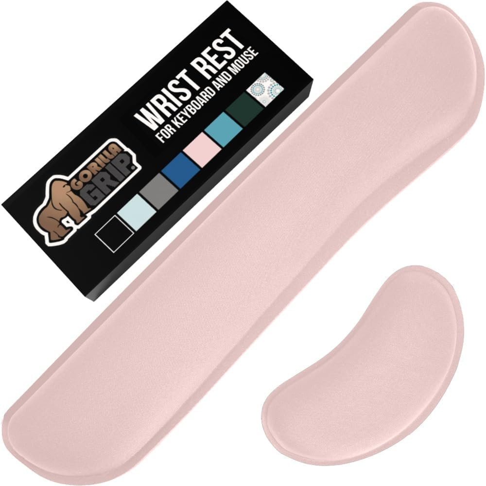 GORILLA GRIP Silky Gel Memory Foam Wrist Rest for Computer Keyboard, Mouse, Ergo