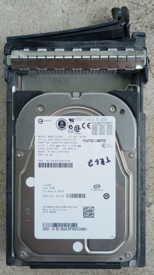 Fujitsu MBA3147NC (CA06708-B2300DL) Ultra 320  3.5" Hard Drive w/tray