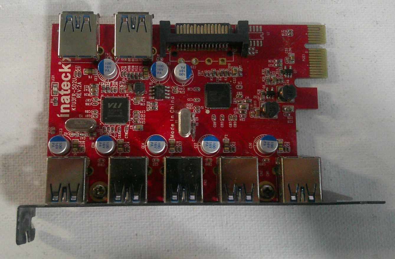 Inateck KTU3FR-502U USB 3.0 PCIe Expansion Card 7-Port 5Gbps