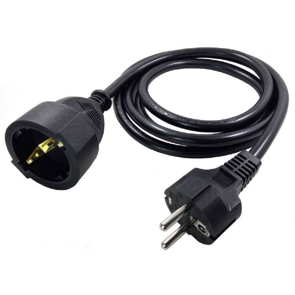 CEE7/7 European Schuko Male to Female Extension Power Cords 16A 250V 16ft/5m ...