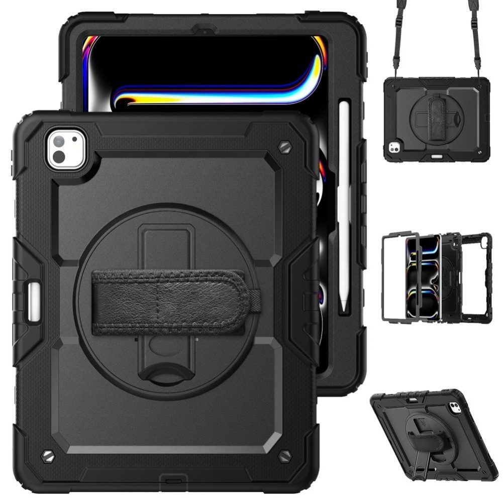 Fr iPad Pro 11 13 inch M4 M5 2025 Kids Heavy Duty Shockproof Case Stand Cover-
