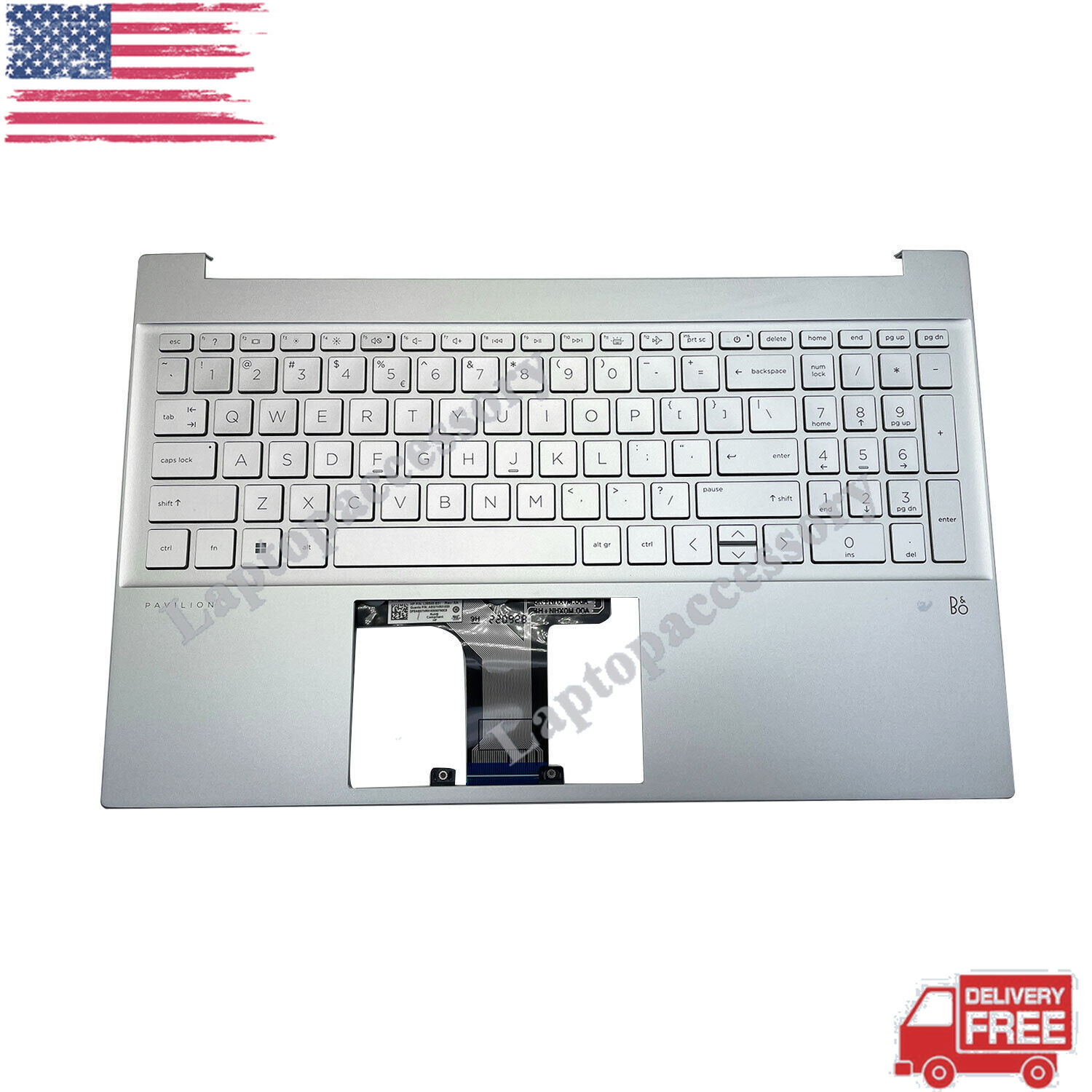 New For HP 15-EG0067S 15-eh 15-EG Palmrest Cover Backlit Keyboard M08912-001 US