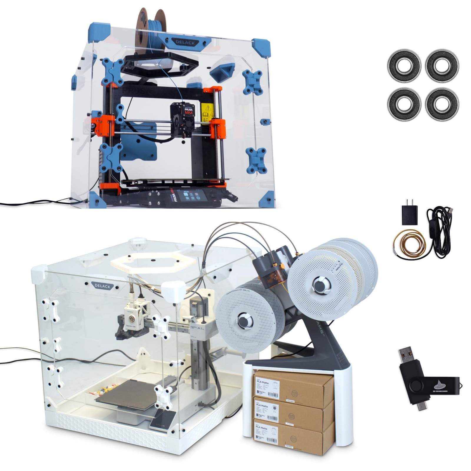 DELACK 3D Printer Enclosure Kit with LED Light | Made for Bambu Lab A1 Mini +...