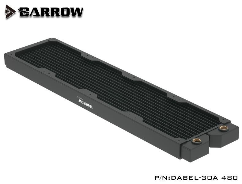 Barrow Dabel-A Series 480mm Slim Line Copper Radiator - Black Dabel-30a 480