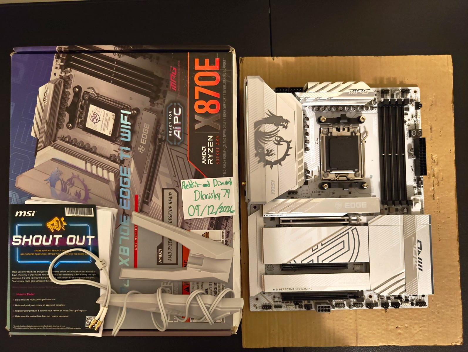 MSI MPG X870E EDGE TI WIFI ATX AMD Socket AM5 DDR5 4-DIMM PCIe M.2