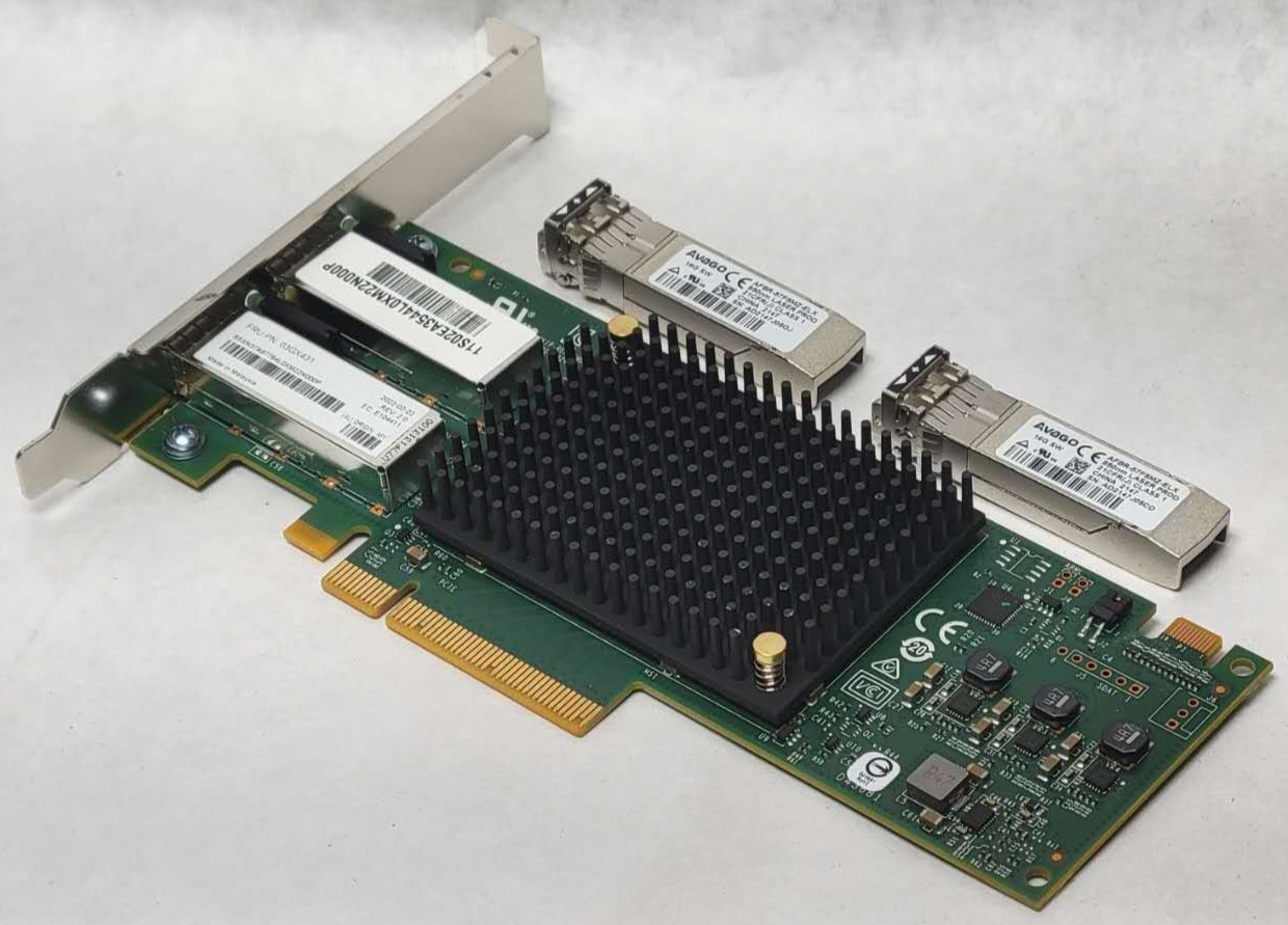 Lenovo Emulex LPE31002 2-Port 16GB Fibre Channel NIC 03GX431 High Profile w SFPs