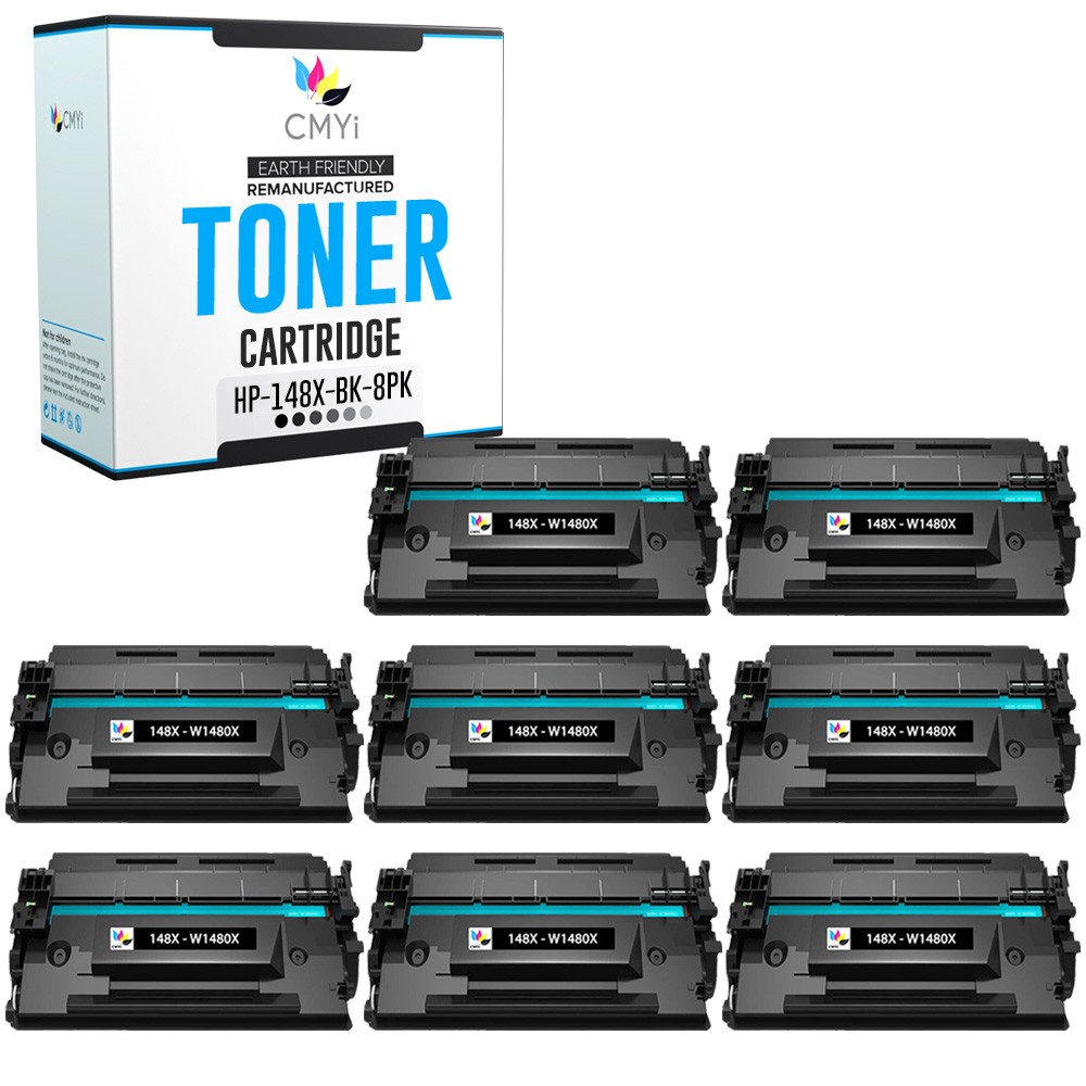 8PK CMYi Replacement 148X Cartridges for HP LaserJet Pro 4001ne 4002dn 4002dne