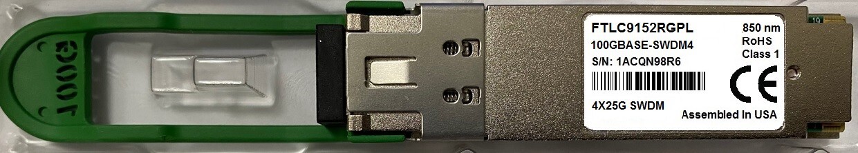 Finisar FTLC9152RGPL compatible 100G QSFP28 SWDM4 850nm LC MMF Transceiver