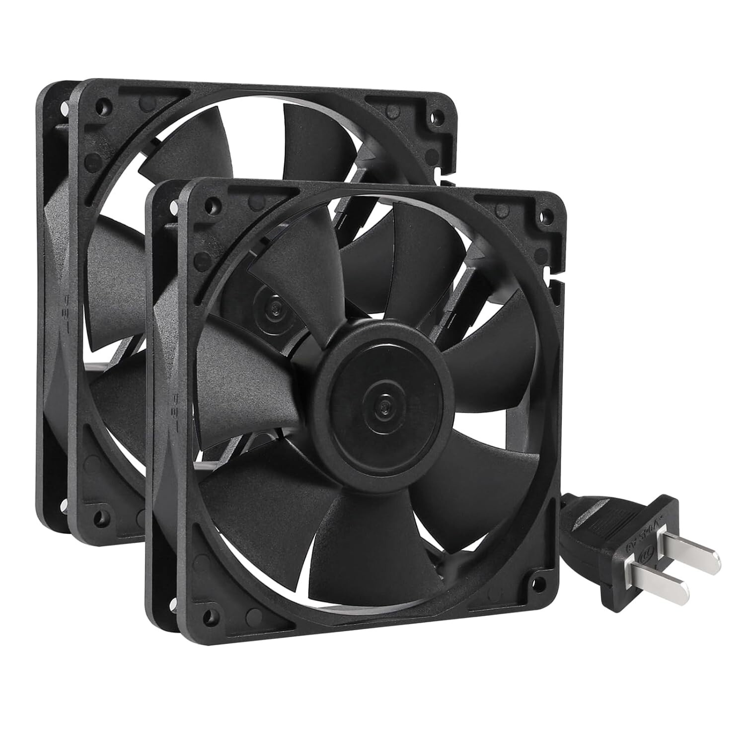 2Pcs 1225 Fan 110V 120V Dual Ball Bearing Cooler Fan 120Mm X 25Mm for Electronic