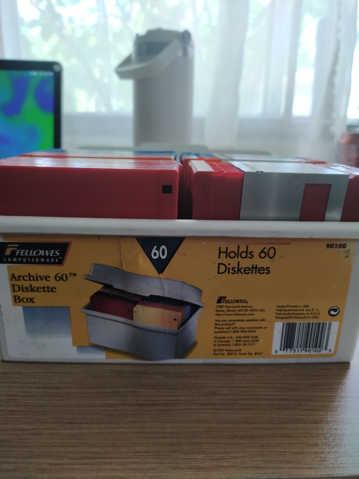 Fellows Computerware Archive 60 Diskette Box With 60 3.5" Diskettes