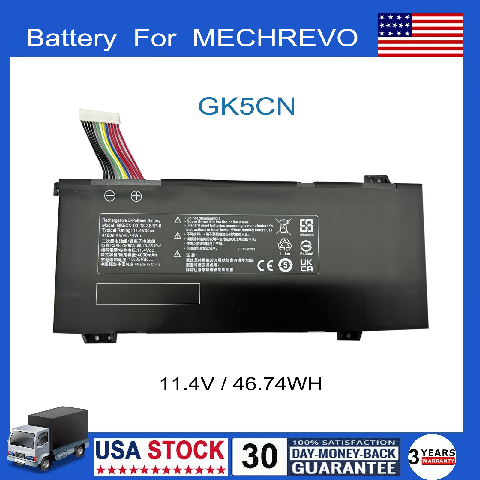GK5CN-00-13-3S1P-0 Battery for Getac GK5CN5Z GK7CN6S GK5CN4Z GK5CN-11-16-3S1P-0