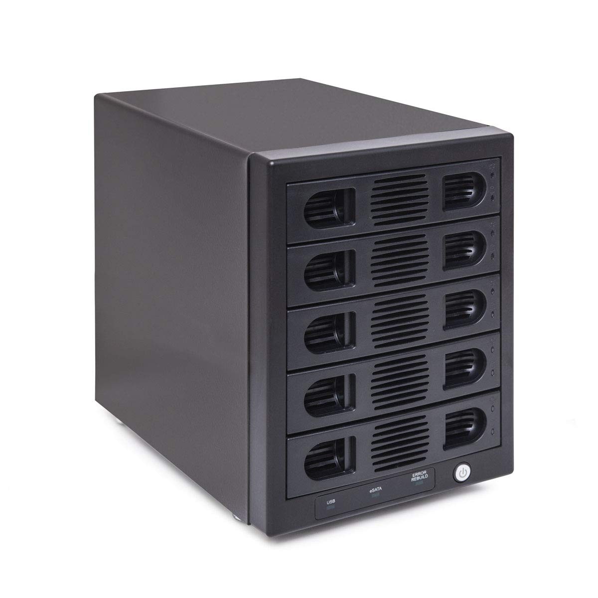 5 Bay Sata Iii Raid Hard Drive Enclosure Up To 10Tb Per Drive Tool Less Design