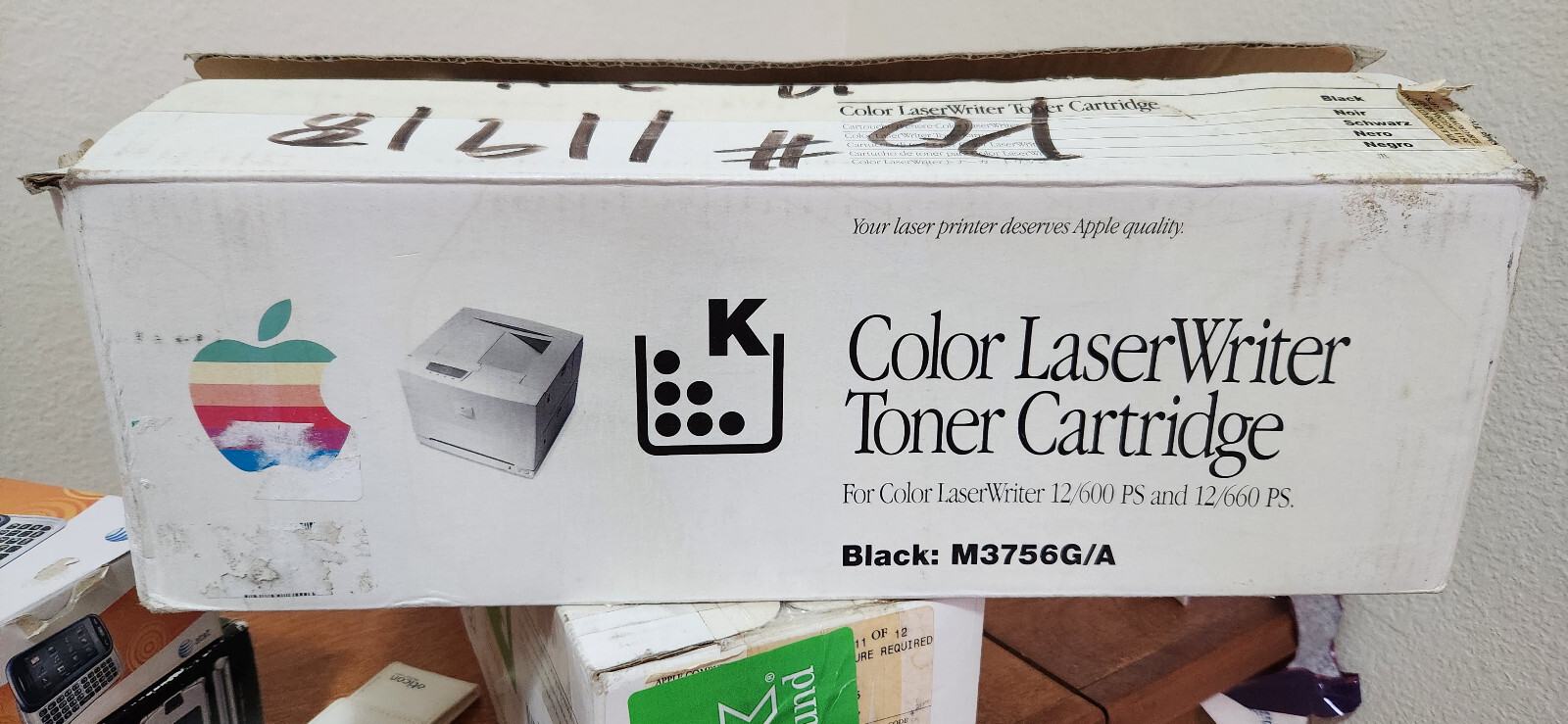 Genuine Apple M3756G/A Black Toner for use  Apple LaserWriter 12/600, 12/660 PS